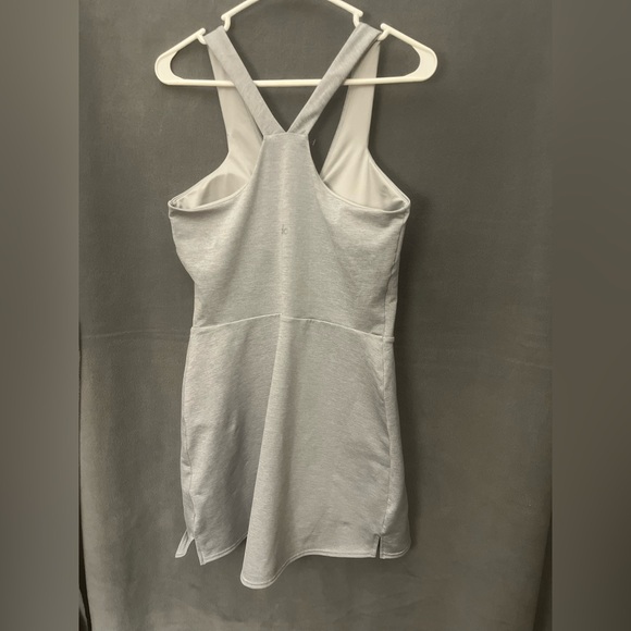 ALO Yoga Light Gray V-Neck Athletic Dress/Romper with shorts underneath. - Picture 4 of 10